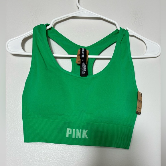 VS. Pink Athletic Seamless Set Leggings And Sports Bra S/M Kelly Green NEW!! - Picture 4 of 14